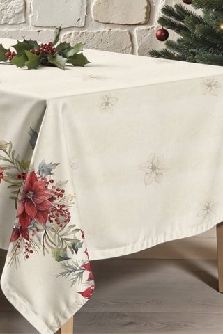Nappe antitache rectangulaire Holiday Poinsettia