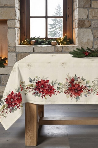 Nappe antitache rectangulaire Holiday Poinsettia