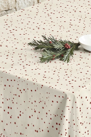 Nappe antitache - Beige et rouge
