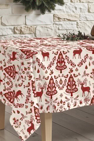 Nappe antitache - Beige et rouge