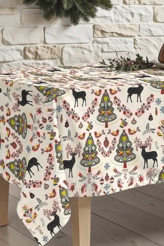 Nappe antitache - Ecru et vert