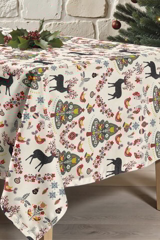 Nappe antitache - Ecru et vert