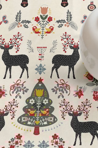 Nappe antitache - Ecru et vert