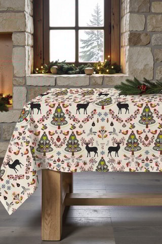 Nappe antitache - Ecru et vert