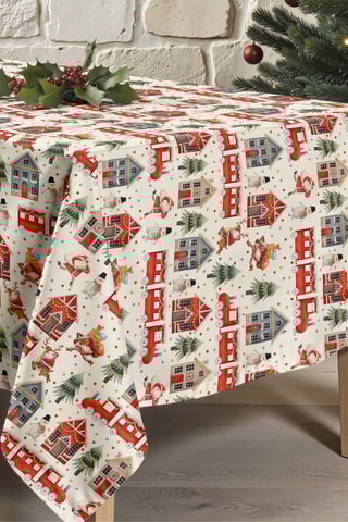 Nappe antitache - Blanc et rouge