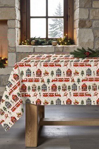 Nappe antitache - Blanc et rouge