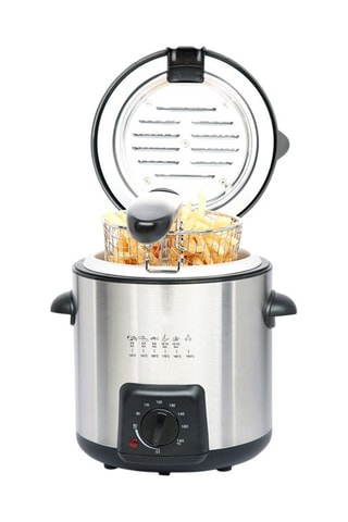 Friteuse électrique 2-en-1 en acier inoxydable