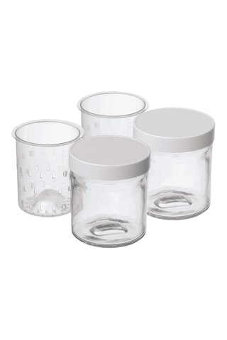 2 Glazen Potten voor Yoghurtmaker Ym400E - 2 x 230 ml