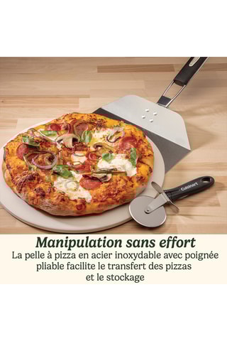 3 Pizza-barbecueaccessoires - Zilverkleurig en Beige