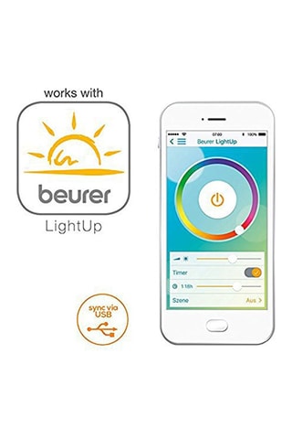 Radio réveil lumineux connecté  -  Connecté via l'application LightUp
