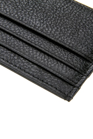 Porte-cartes en cuir - Noir