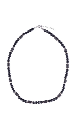 Collier - Verre de murano et pierres de lave - Marc Malone