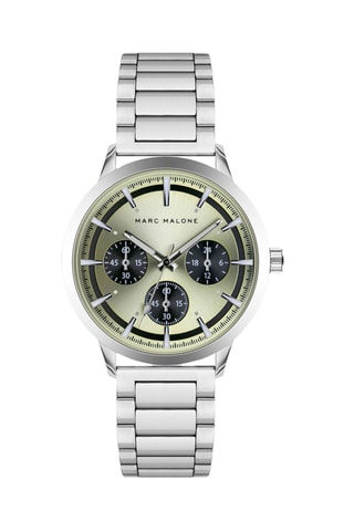 Montre à quartz en acier - Argenté et doré - Marc Malone