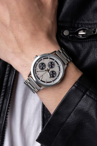 Montre à quartz en acier - Argenté - Marc Malone