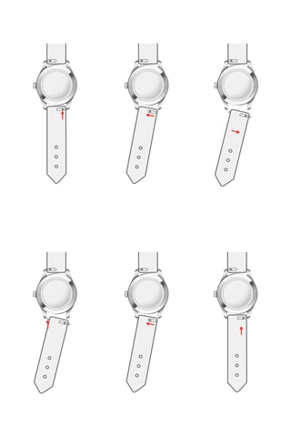 Montre à quartz en acier - Argenté et noir