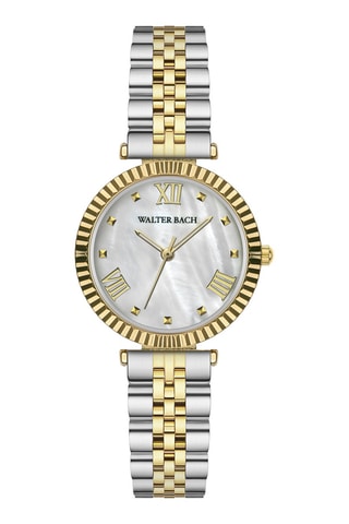 Montre à quartz en acier et nacre - Walter Bach