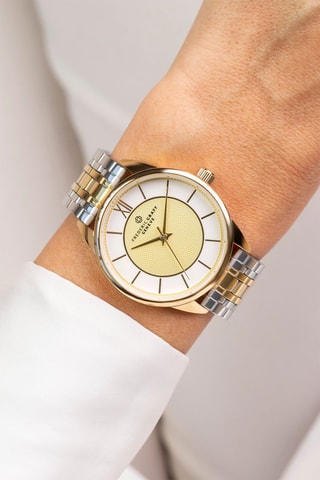Montre à quartz en acier - Argenté et doré - Frederic Graff
