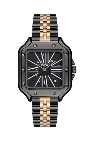 Montre à quartz en acier - Noir