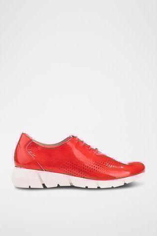 Derbys en cuir - Rouge