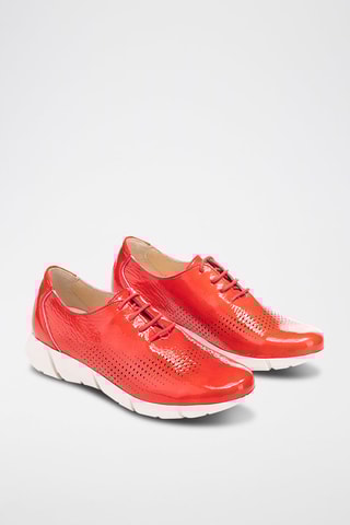 Derbys en cuir - Rouge