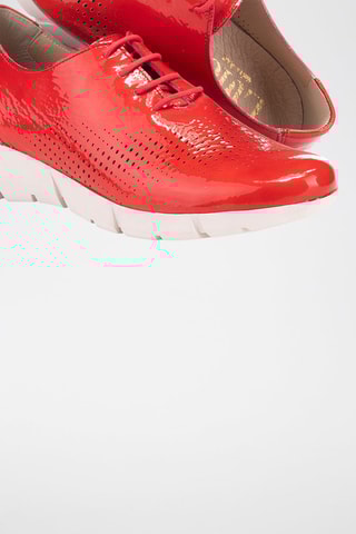 Derbys en cuir - Rouge