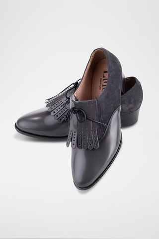Derbys à talons en nubuck Florentic-Serraje - Gris