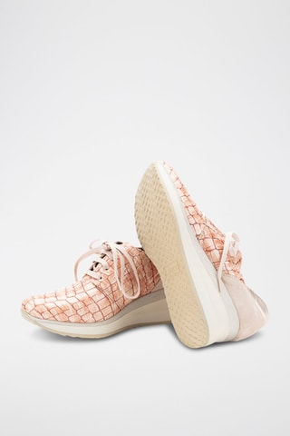 Derbys compensés en cuir - Saumon