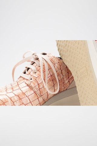 Derbys compensés en cuir - Saumon