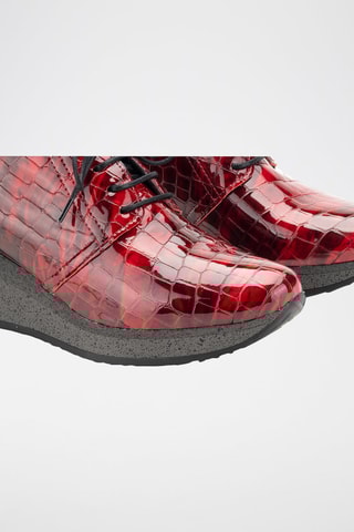 Derbys compensés en cuir - Rouge