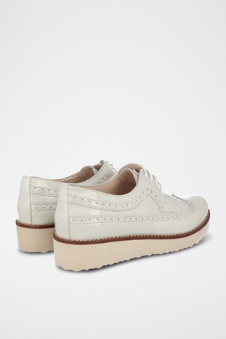 Derbys en cuir - Crème