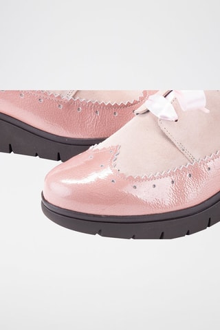 Derbys compensés en cuir - Rose