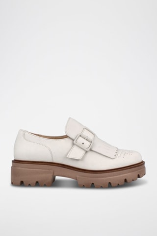 Derbys à boucles plateformes en nubuck Michigan - Blanc