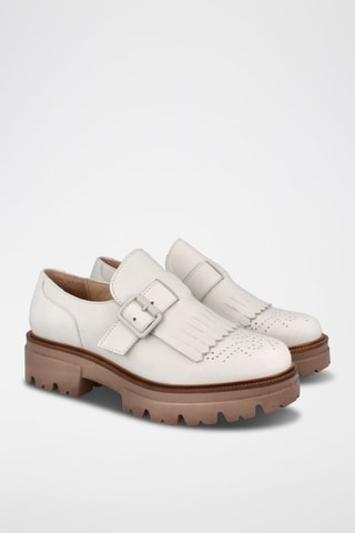 Derbys à boucles plateformes en nubuck Michigan - Blanc