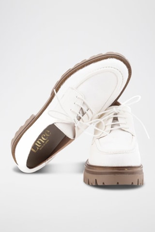 Derbys plateformes en nubuck Michigan - Blanc