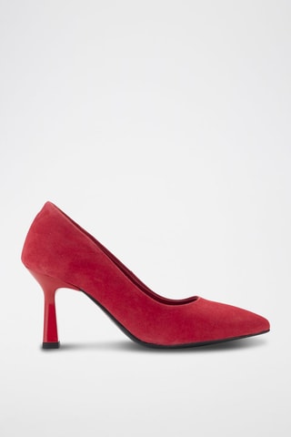 Escarpins en nubuck - Rouge