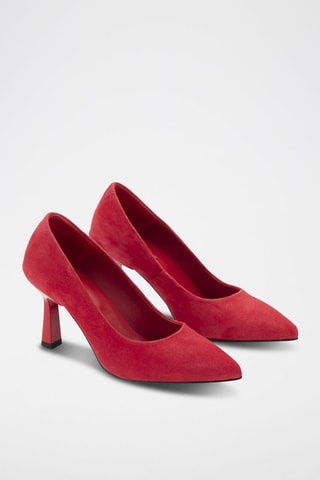 Escarpins en nubuck - Rouge