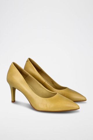 Escarpins en cuir Napa - Jaune