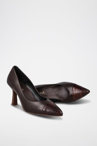 Escarpins en cuir Carolina - Marron foncé