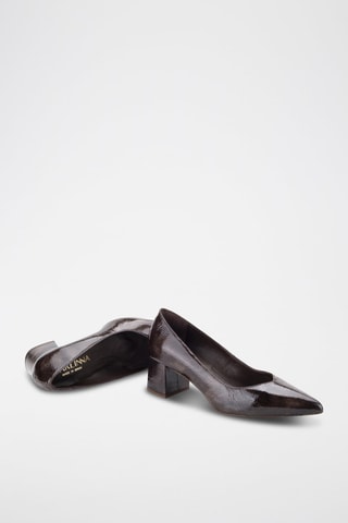 Escarpins en cuir verni Teresa - Marron