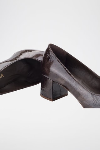 Escarpins en cuir verni Teresa - Marron