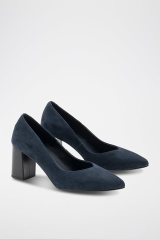 Escarpins en nubuck Ante - Bleu marine