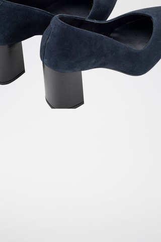 Escarpins en nubuck Ante - Bleu marine