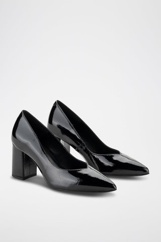 Escarpins vernis en cuir - Noir