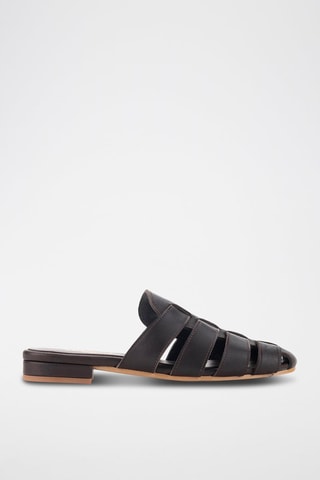 Mules en cuir - Noir