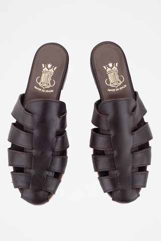 Mules en cuir - Noir