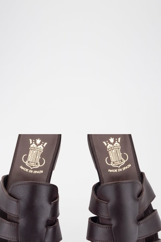 Mules en cuir - Noir