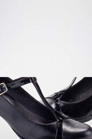 Salomés à talons en cuir Bacardi - Noir