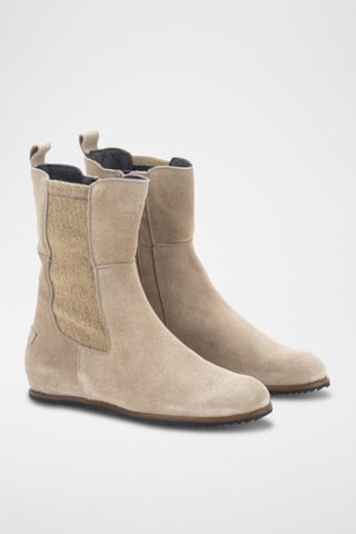 Bottines Chelsea en nubuck Chelo - Beige