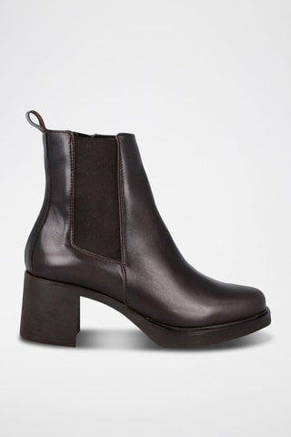 Bottines en cuir Alcora - Marron foncé