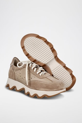 Baskets plateformes en cuir Ola - Beige et marron clair